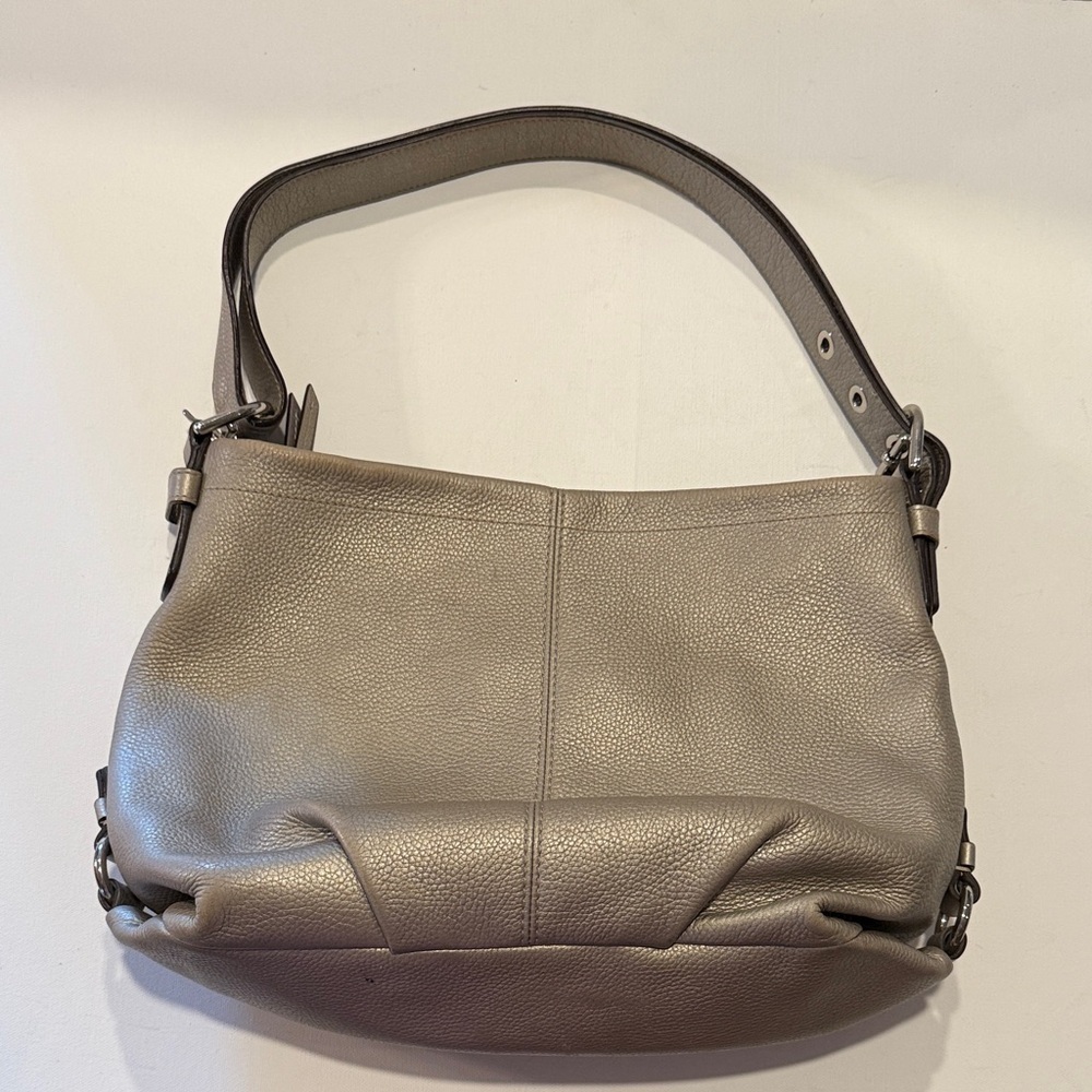 Coach Taupe Leather Hobo Bag